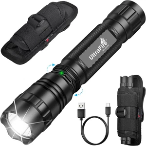 Torcia Tattica Con Fondina per Cintura Di Servizio, Torcia Da Polizia 1000 Lumen - Foto 1 di 12