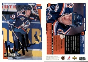 Niklas Andersson Signed 1997-98 Collector's Choice #156 Card Islanders Auto - Picture 1 of 1