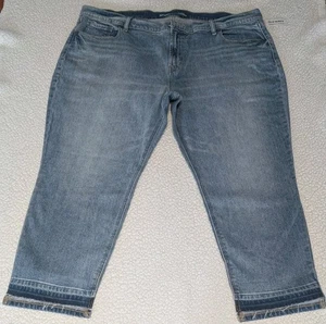 Pantalones de mezclilla Old azul marino para mujer tobillo dobladillo crudo flecos talla 18 nuevos con etiquetas - Imagen 1 de 11