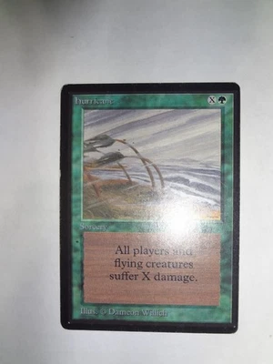 MTG MAGIC THE GATHERING CARD ORIGINAL BETA GREEN HURRICANE SORCERY x1 UNCOMMON - Image 1 of 4