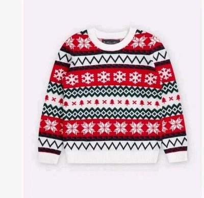SUÉTER BROOKS BROTHERS ALGODÓN JACQUARD FAIRISLE NIÑOS TALLA 10Y Foto 1 de 4