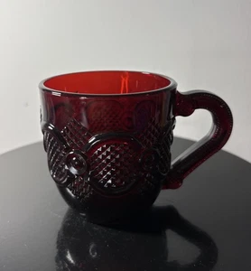 Avon 1876 Cape Cod Collection Ruby Red Glass Coffee Cup Mug Replacement - Picture 1 of 5