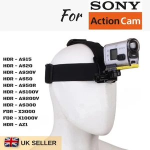 Supporto imbracatura cinghia casco testa regolabile per action camera sportiva Sony HDR FDR - Foto 1 di 5