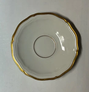 Rosenthal Chippendale Demitasse Saucer Cream with Gold Gilt Trim Scalloped Edge - Picture 1 of 3