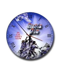RELOJ DE METAL REDONDO DE 250 MM DE DIÁMETRO, MÚSICA, EN EL EJÉRCITO - Imagen 1 de 1