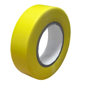 3 ROLLEN x PVC ELEKTROISOLIERBAND SCHWER ENTFLAMMBAR GELB 19mm x 19 Meter - Bild 1 von 1
