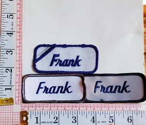 Frank Name Uniform Jacket Vest Patch Badge Applique Crest Lot Of 3 - Picture 1 of 1