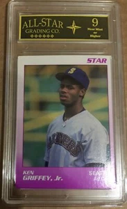 TARJETA PUBLICITARIA PROMOCIONAL PÚRPURA STAR COMPANY Ken Griffey All Star 9 casi nueva o superior - Imagen 1 de 2