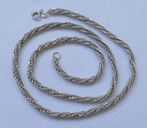Halskette Kordelkette aus Silber 925 um 1970 necklace silver - Bild 1 von 5
