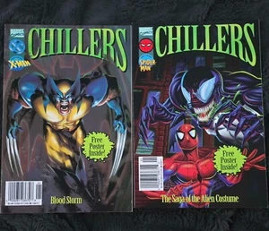 Marvel Chillers - X-Men & Spiderman 2 Book Lot - Venom! Light novel + Comic - Picture 1 of 12