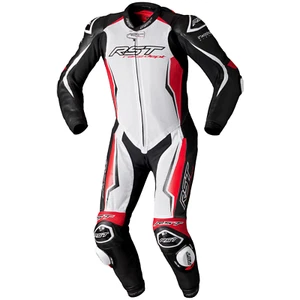 RST Race Dept V4.1 Evo Kangaroo Airbag 1 Piece Race Track Leather Suit Red/White - Picture 1 of 2