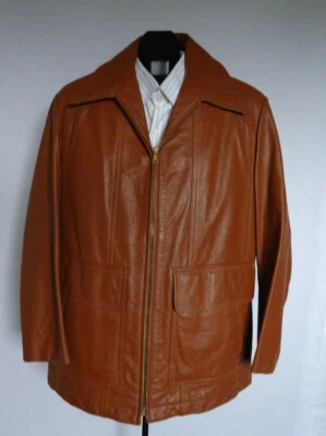 CHAQUETA DE CUERO MCGREGOR STADIUM COAT 44 DE COLECCIÓN AÑOS 70 TODO TIPO DE CLIMA Foto 1 de 4