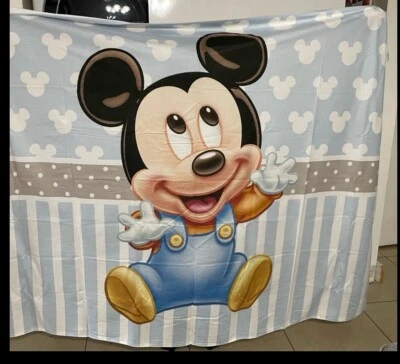 Baby shower baby mickey mouse fabric 7x 5 - Image 1 of 2
