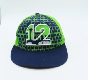 The 12s Seattle Seahawks Fans #12 Hat Adult Snapback Cap Green / Blue - Picture 1 of 15