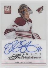 2012-13 Panini Rookie Anthology Elite Inscriptions Mike Smith #EI-MS Auto