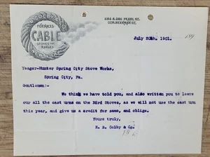 1901 Letterhead New York City EB Colby - Picture 1 of 2