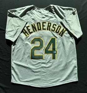 Rickey Henderson Signed Oakland Athletics Jersey Beckett COA #24 MLB HOF BAS - Picture 1 of 6