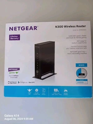 NETGEAR N300 Wireless Router WNR2000 Wi-Fi Certified Secure Online Gaming Speed - Image 1 of 4