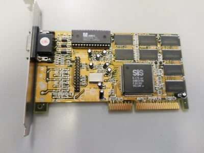SIS 6326 W/8MB 6326 AGP Video Vintage Retro Graphics Card - Image 1 of 3