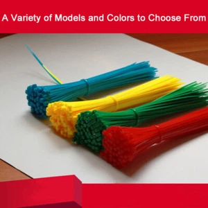 100 x Nylon Cable Ties Tie Extra Strong Premium Zip Ties Wrap Various Color Size - Picture 1 of 28