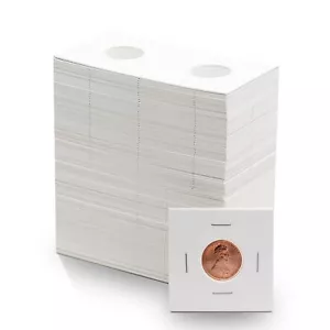 100 Coin Shield Penny 2x2 Coin Flips – Mylar Cardboard Mylar Coin Holders - Picture 1 of 7