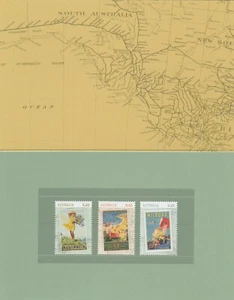 AUSTRALIA 2023 - CARTELES DE VIAJE Juego de diseño engomado de 3 Estampillada sin montar o nunca montada - en stock ahora - Imagen 1 de 3