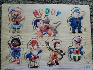 Noddy wooden Peg puzzle, Kid Classics BBC Blyton's Toyland