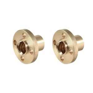 2x Tornillo T8 tuerca de latón 8 mm paso 2 mm brida trapezoidal para impresora 3D 8 mm - Imagen 1 de 4