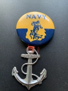 Vintage Navy Football Pinback Button Sports - Bild 1 von 4