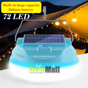 150W Solar Camping LED Lamp USB Rechargeable Tent Light Outdoor Hiking Lantern - Picture 1 of 13