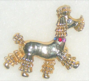 Running show poodle, vintage, tiny accent brooch - Picture 1 of 2