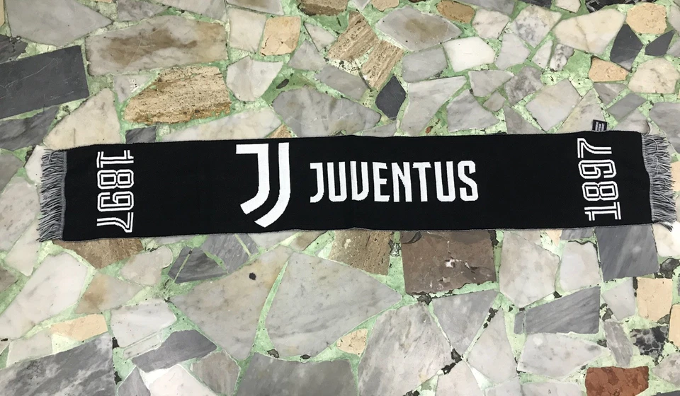 FC JUVENTUS 1 SCIARPA JUVENTUS UFFICIALE MODELLO JACQUARD ACRILICO 100% LOGO NUOVO JJ JUVE