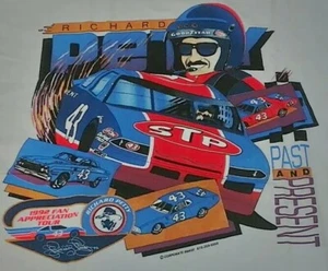 Richard Petty White T-shirt XL Vintage NASCAR - Picture 1 of 5