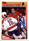 Carte hommage signée Guy Lafleur dédicacée 91/92 Topps Canadiens de Montréal
