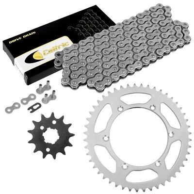 Kit de cadena de transmisión y piñones para Kawasaki KDX200 1984 1985 1986 1987 1988 Foto 1 de 4