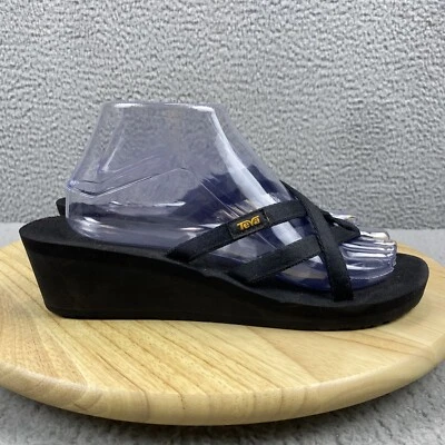 Sandalias Teva para mujer 9 negras Mush Mandalyn Ola 2 informales cuña chanclas plataforma Foto 1 de 4