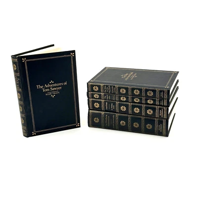 Rare Set of 5 Nelson Doubleday Library Edition Novels Tom Sawyer Ivanhoe & more! Foto 1 de 4