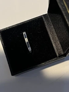 Genuine Diamond & Sapphire 14kt W Gold Wedding Band 8 Diamonds 9 Sapphires 5.75 - Picture 1 of 7