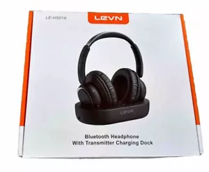 AURICULARES LEVN BLUETOOTH CON BASE DE CARGA TRANSMISOR LE-HS018 - Imagen 1 de 1
