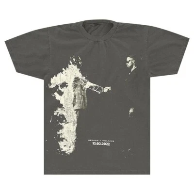 Camiseta Metro Boomin Heros And Villains Oficial Mercancía Concierto Talla XL Gris Negra Foto 1 de 4