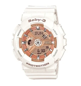 Casio BABY-G BA110-7A1 Damenuhr Tandem XL 3D Weiß Bronze Rose Ana-Digi - Bild 1 von 1