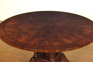 Leighton Hall Traditional Walnut Round Dining Table 48 inch