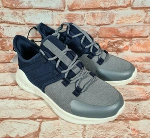 BNWT Boys Sz 3 SNR Anko Brand Navy Grey Lace Up Sneakers Shoes - Imagen 1 de 3