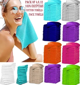 Face Towels Flannels Wash Cloths Super Soft 100% Cotton Face Cloths 30x30cm - Picture 1 of 11