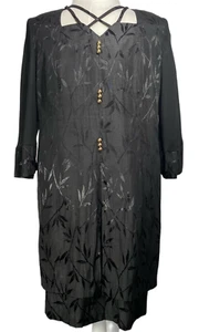 Vintage Black Studio C Sheer Sleeve Dress Overlay Top Size 24W - Picture 1 of 11