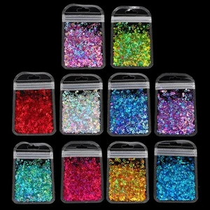 Cosmetic Hollow Round Glitter 10 Colour for Festival Christmas Decor - Picture 1 of 8