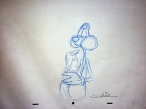 Who Framed Roger Rabbit 1988 Production Signed Colin Hand-Drawn Pencil #WC - Bild 1 von 2