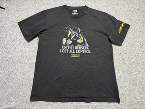 Uniqlo Neon Genesis Evangelion Camicia Uomo Grande Nera Unit-01 Berserk Anime EVA - Foto 1 di 11