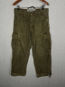 Vintage Abercrombie & Fitch Fallschirmjäger Hose Herren braun Baggy Heavy Y2K Cargo - Bild 1 von 12