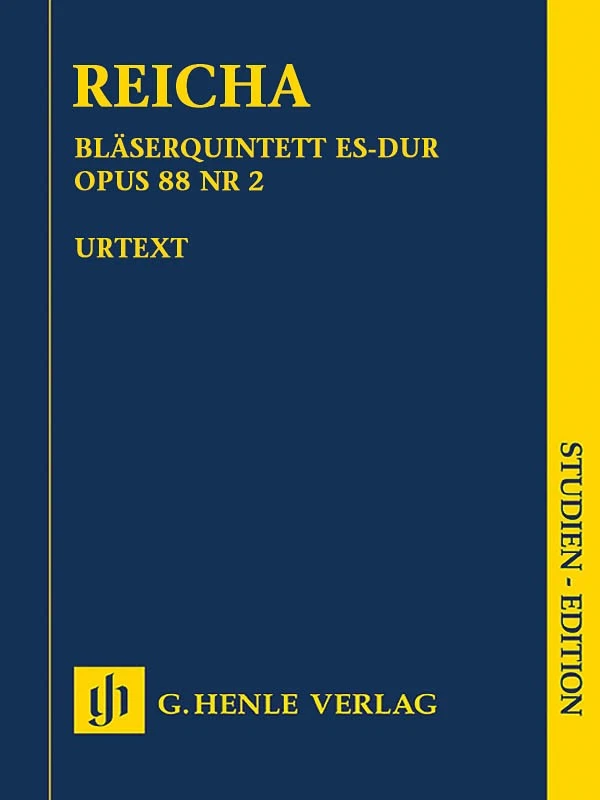 Study Score Reicha Quintet Wind Instruments E-flat Major Henle Urtext 7x10 Book - Image 1 of 1